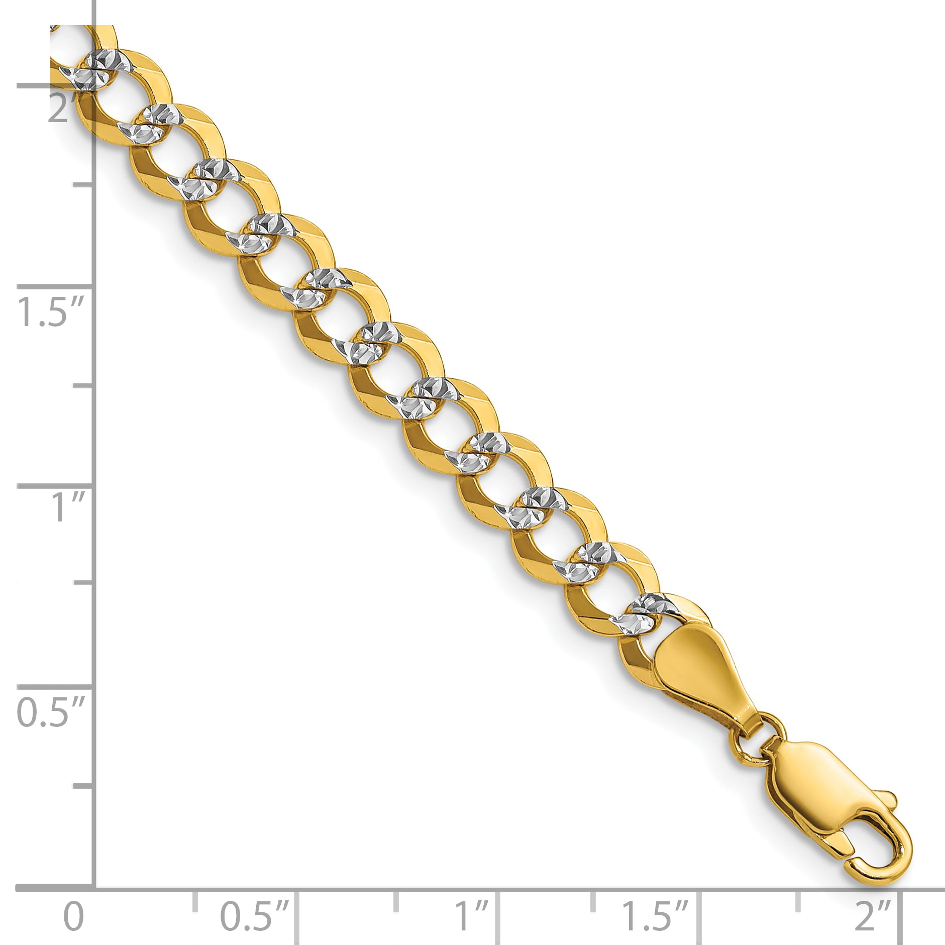 14k 5.9mm Lightweight Pavâ Flat Cuban Chain Secondary image