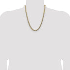 14k 7.2mm Lightweight Pav‚ Flat Cuban Chain