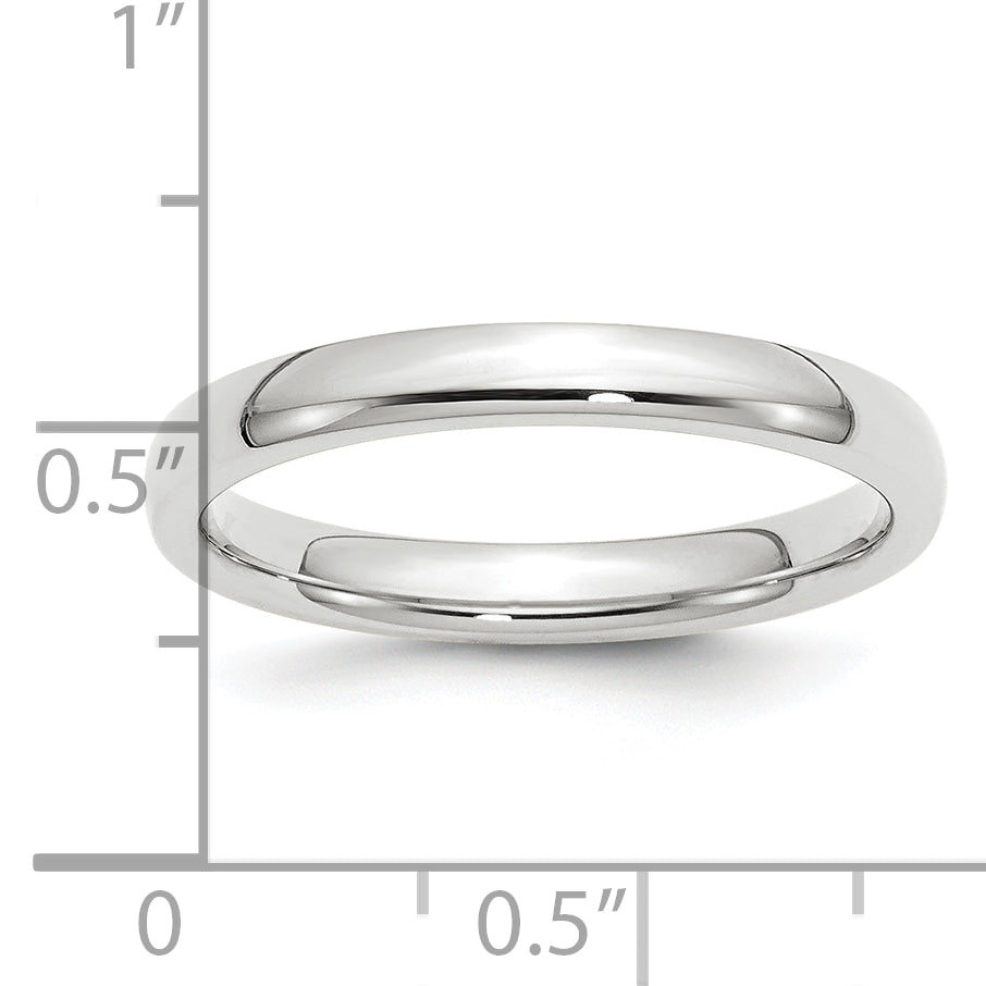Platinum 3mm Comfort-Fit Wedding Band