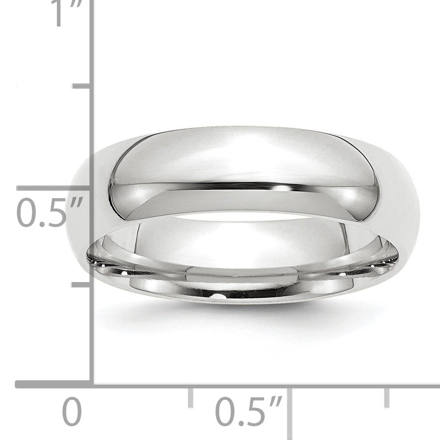 Platinum 6mm Comfort-Fit Wedding Band