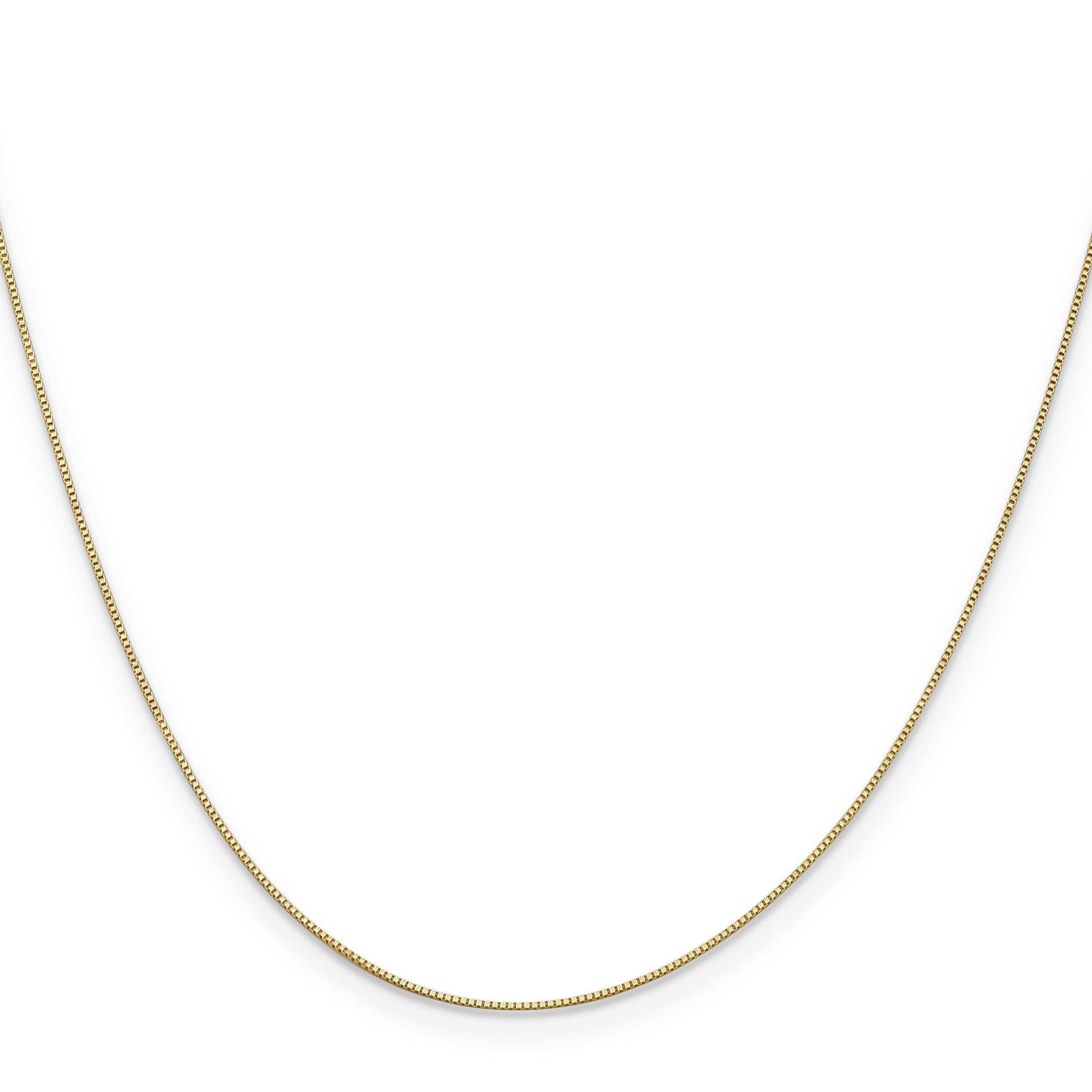 14K 30 inch .5mm Box with Spring Ring Clasp Chain