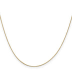14K 30 inch .5mm Box with Spring Ring Clasp Chain