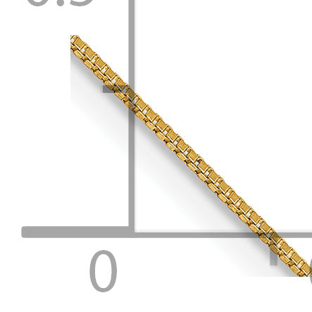 Box Chain Necklace in 14K Yellow Gold, 0.5mm Secondary image