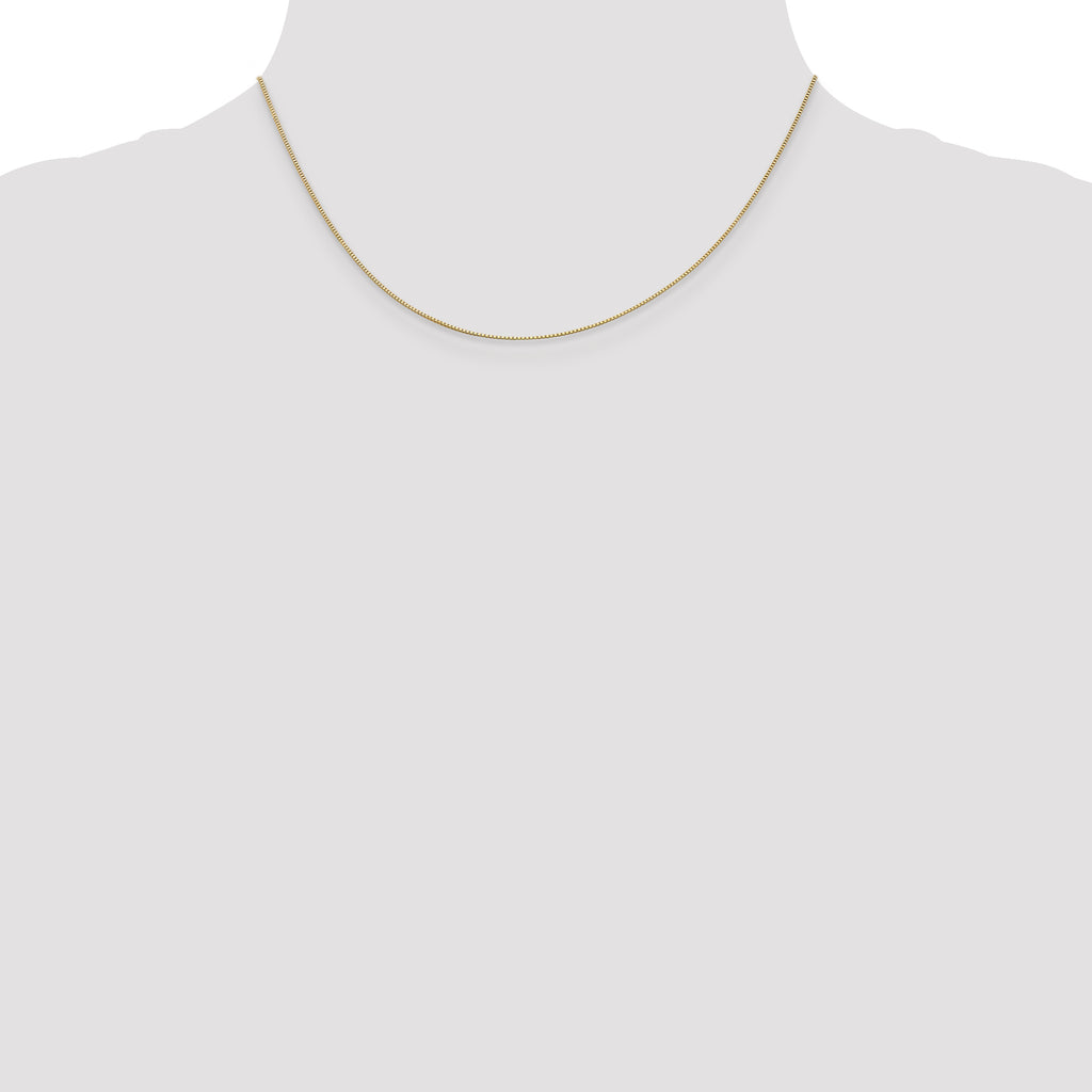 14K 16 inch .5mm Box with Spring Ring Clasp Chain