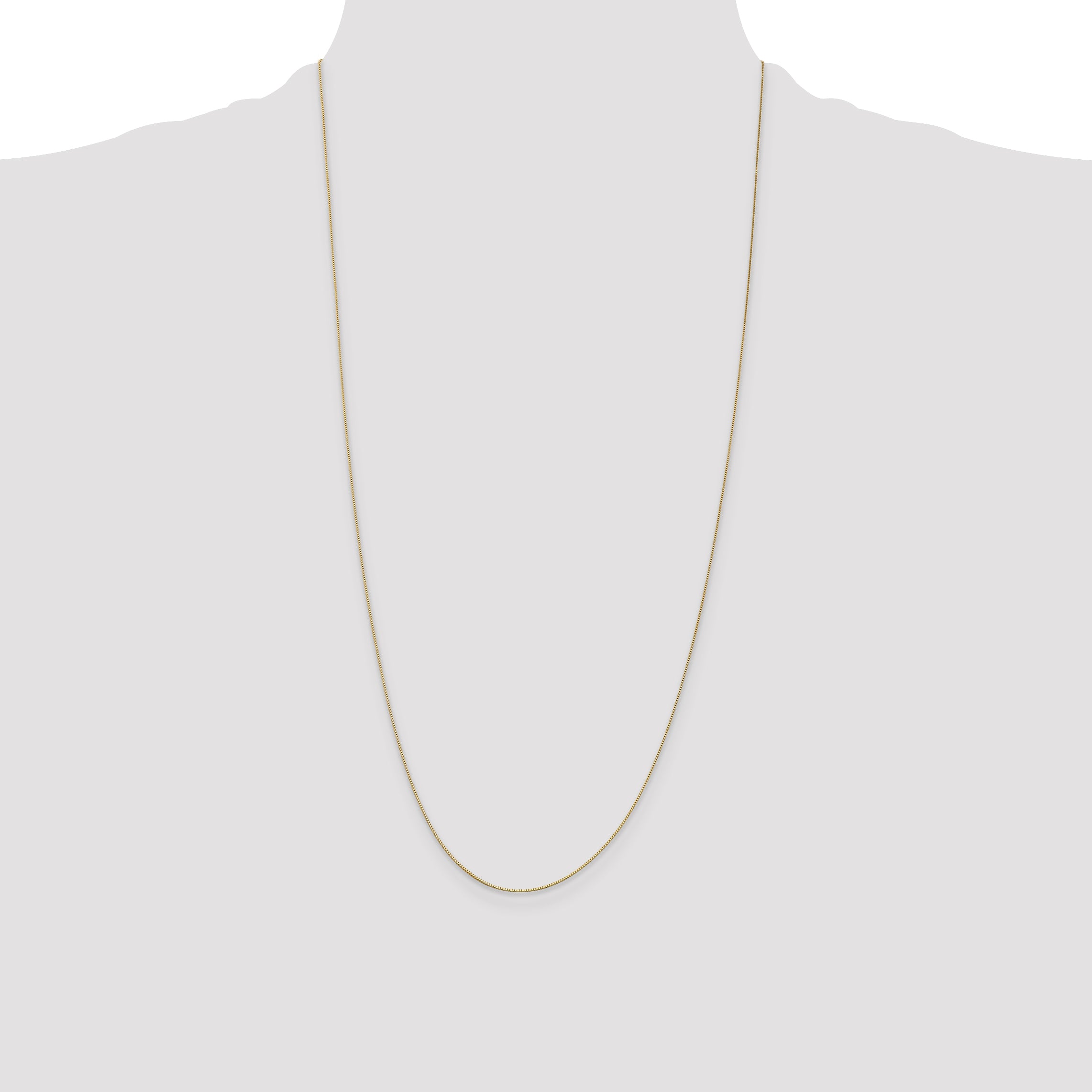 14K 28 inch .5mm Box with Spring Ring Clasp Chain