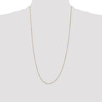 14K 28 inch .5mm Box with Spring Ring Clasp Chain