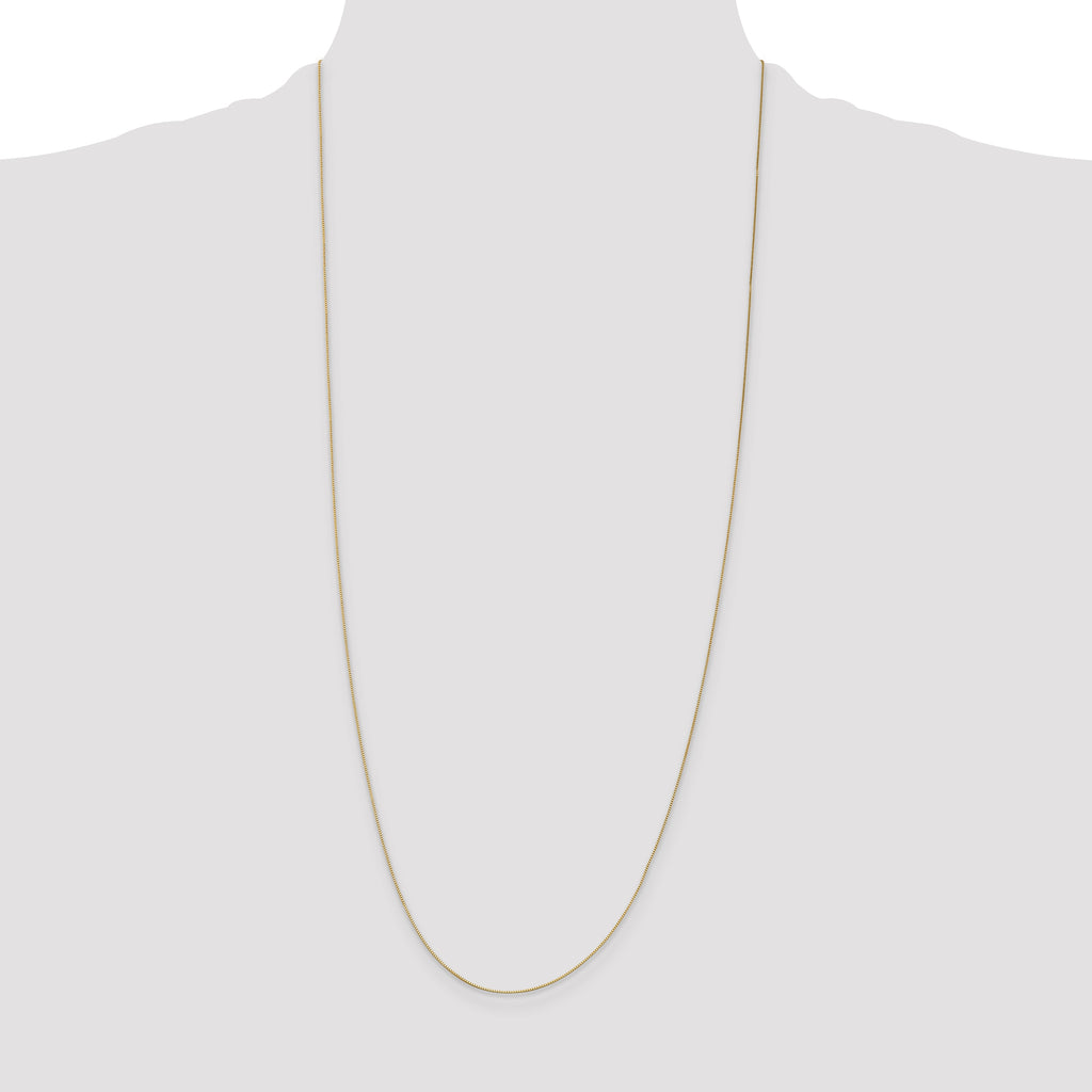 14K 30 inch .5mm Box with Spring Ring Clasp Chain