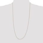 14K 30 inch .5mm Box with Spring Ring Clasp Chain