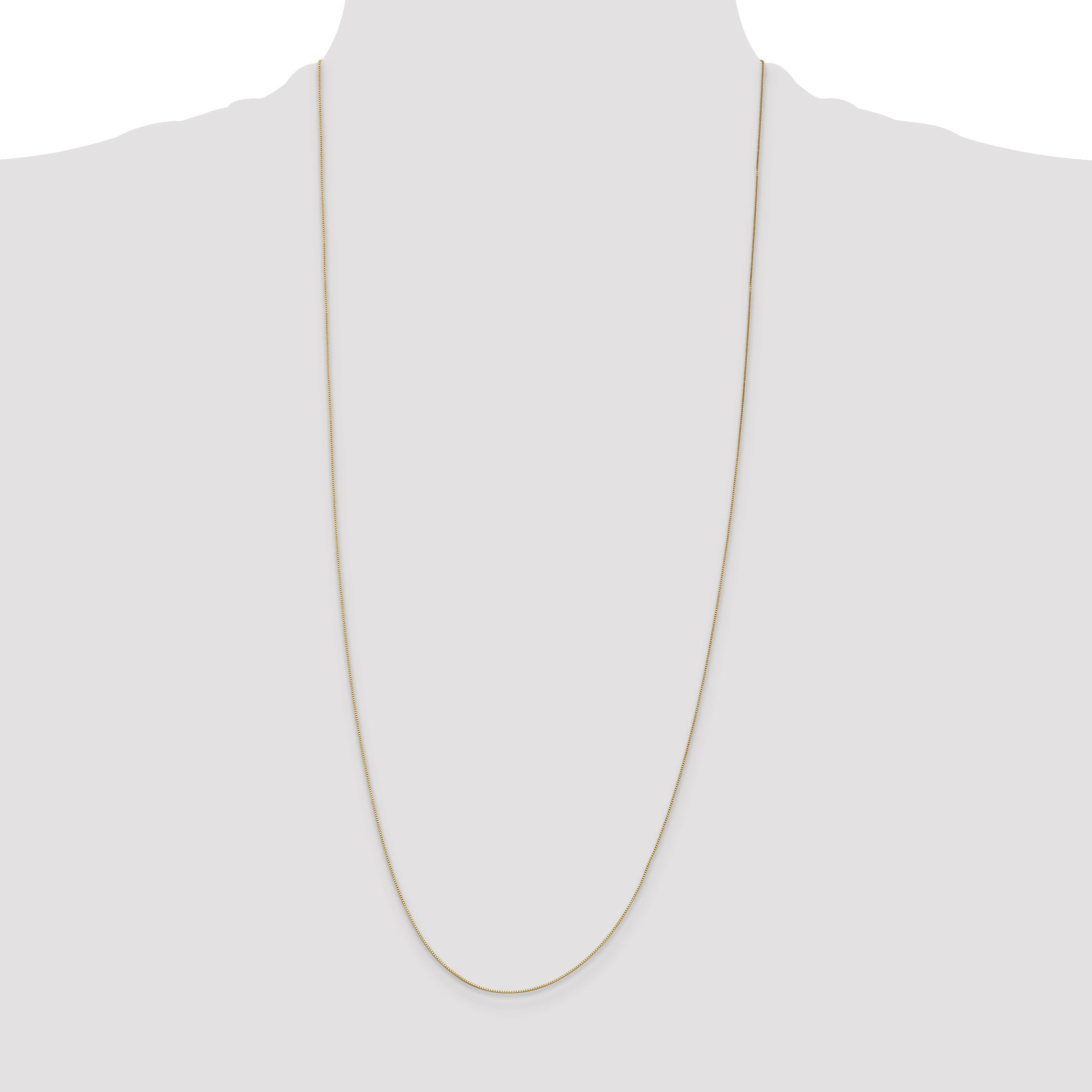 14K 30 inch .5mm Box with Spring Ring Clasp Chain