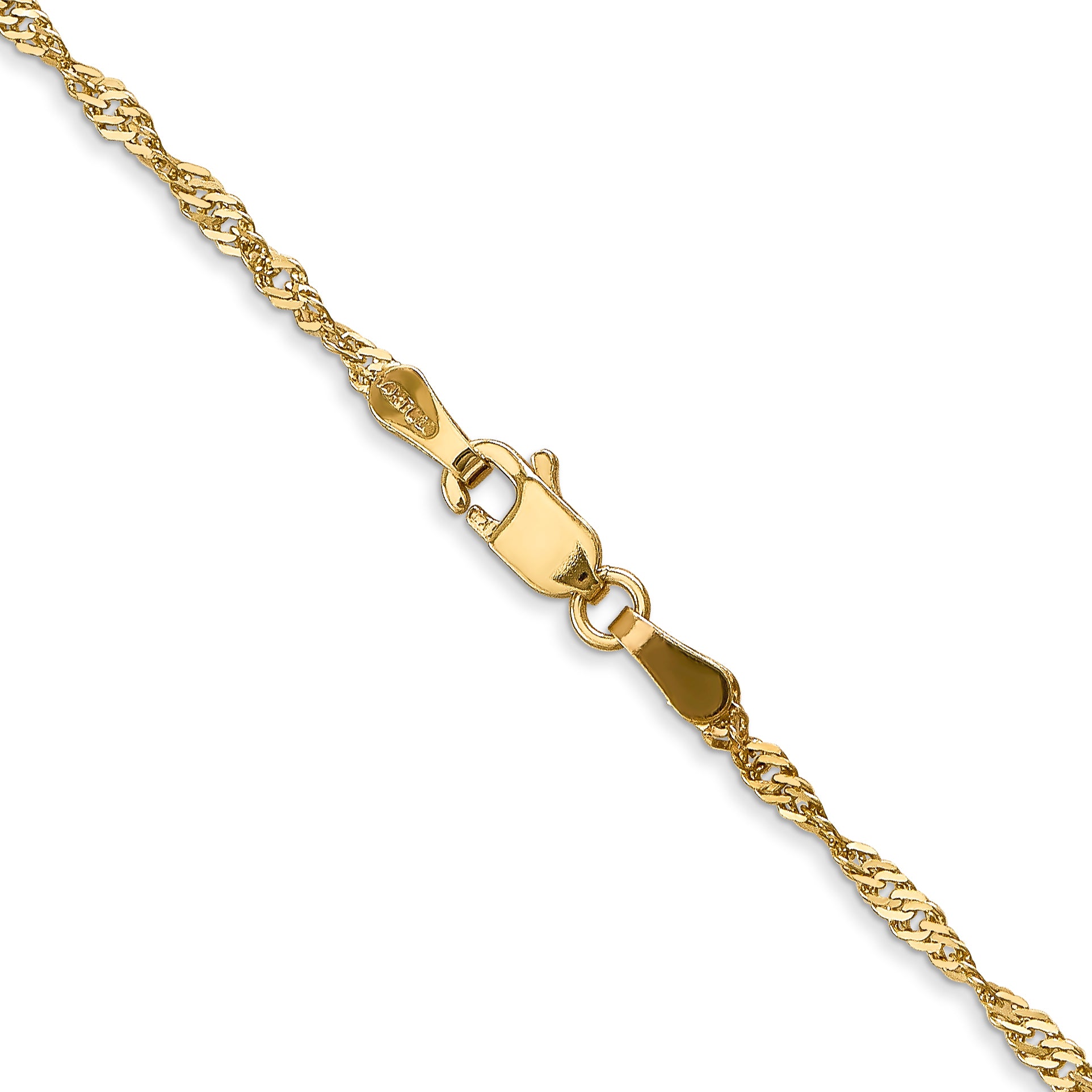 14K 30 inch 1.70mm Singapore with Lobster Clasp Chain