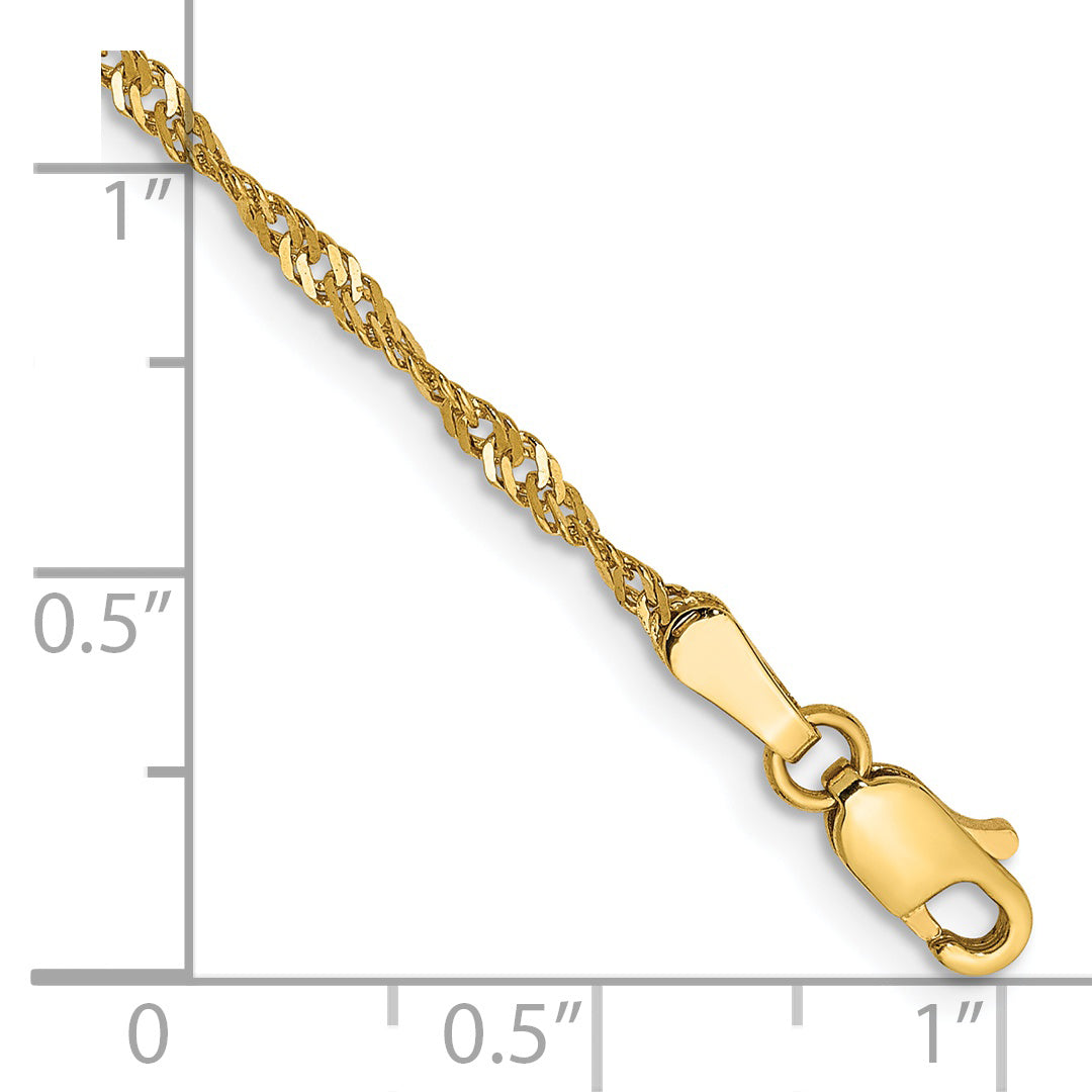Singapore Chain Necklace in 14K Yellow Gold, 1.7mm Secondary image