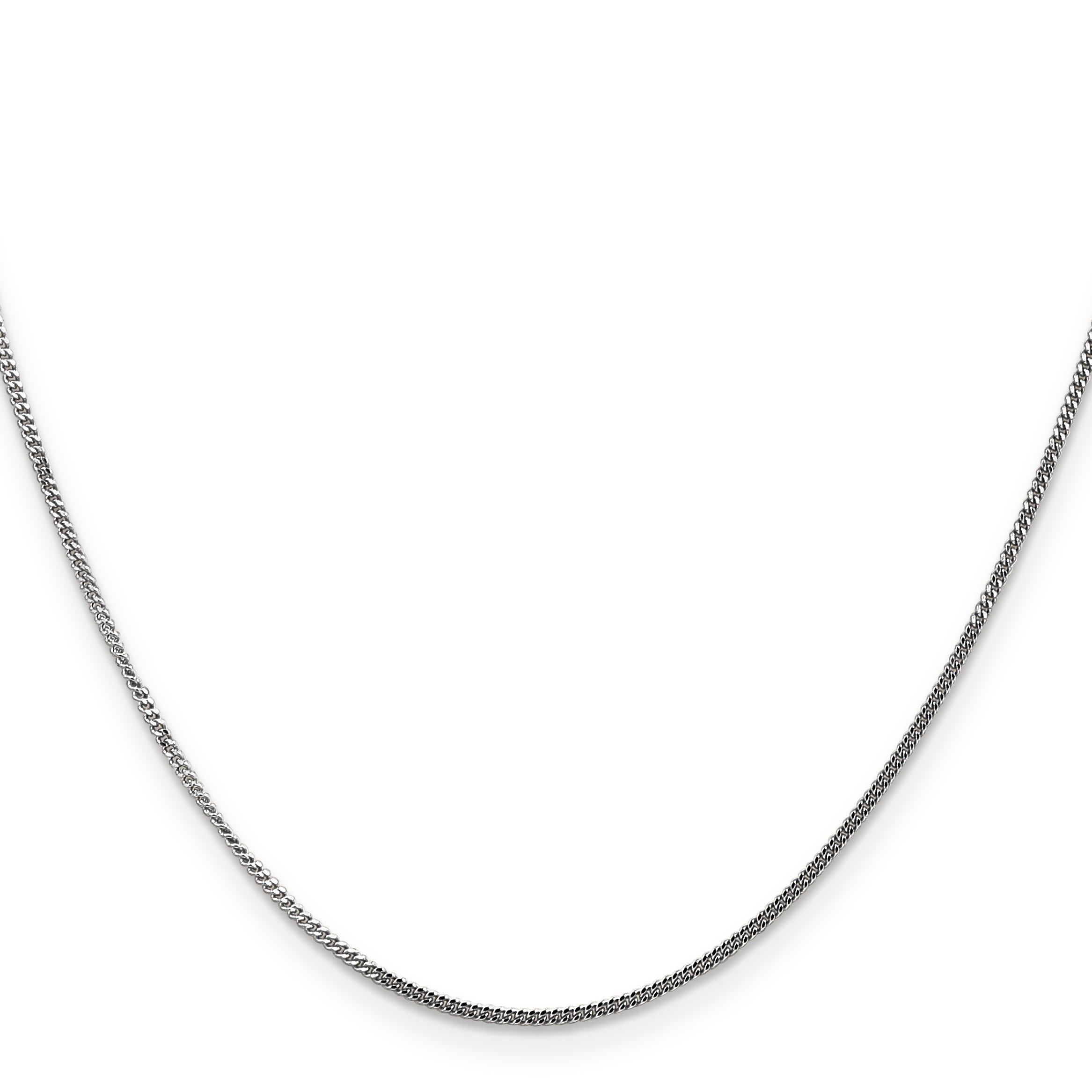 Curb Chain Pendant Necklace in 14K White Gold, 1.4mm Secondary image