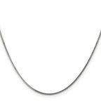 14K White Gold 1.4mm Curb with Spring Ring Clasp Pendant Chain