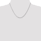 14K White Gold Solid Curb Chain Necklace 1.3mm