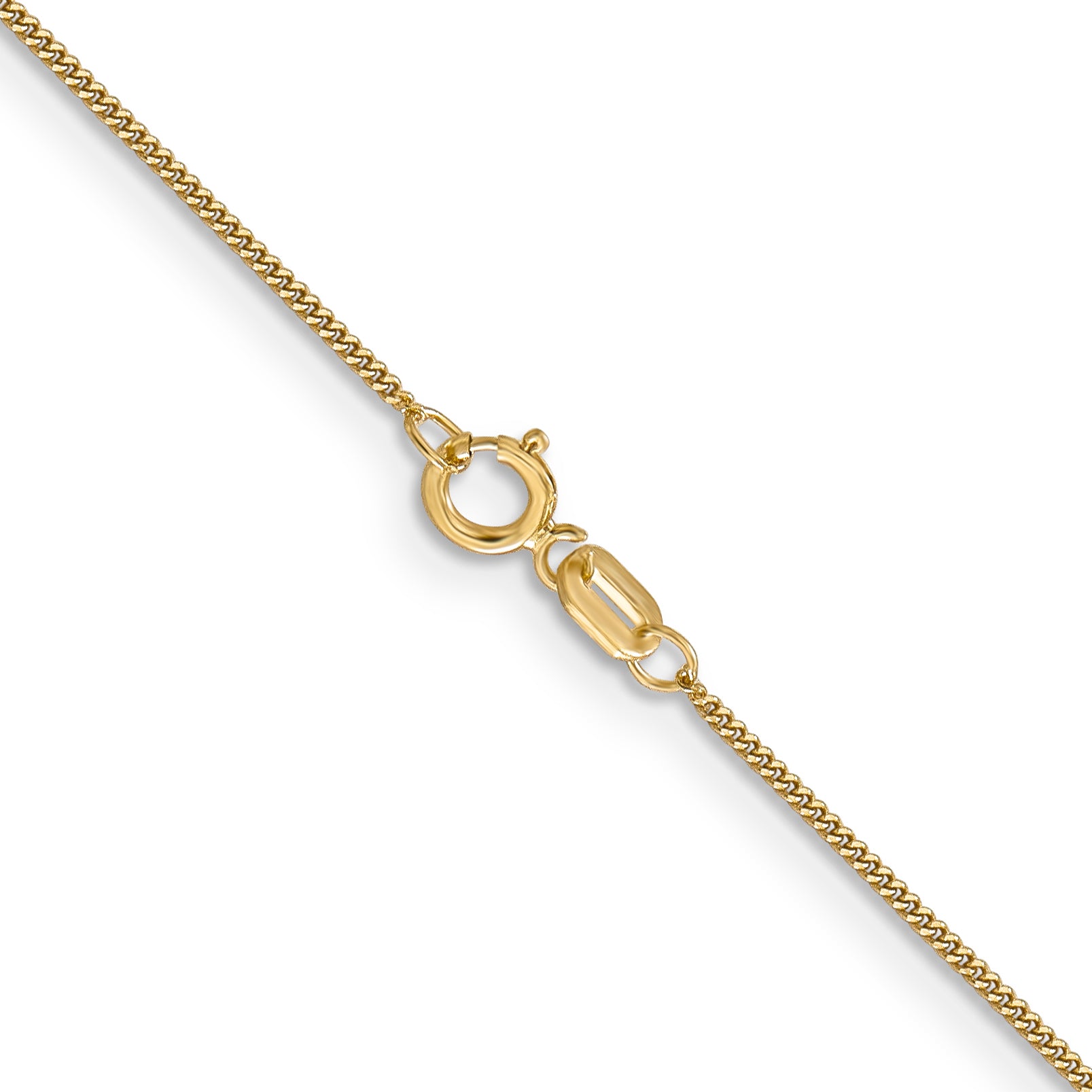 14K 24 inch .9mm Curb  with Spring Ring Clasp Pendant Chain