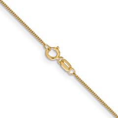 14K 24 inch .9mm Curb  with Spring Ring Clasp Pendant Chain