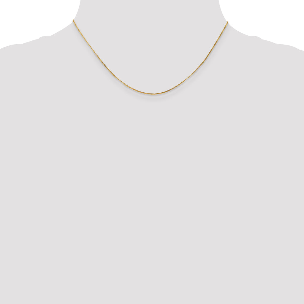 14K .9mm Curb with Spring Ring Clasp Pendant Chain Pendant Chain