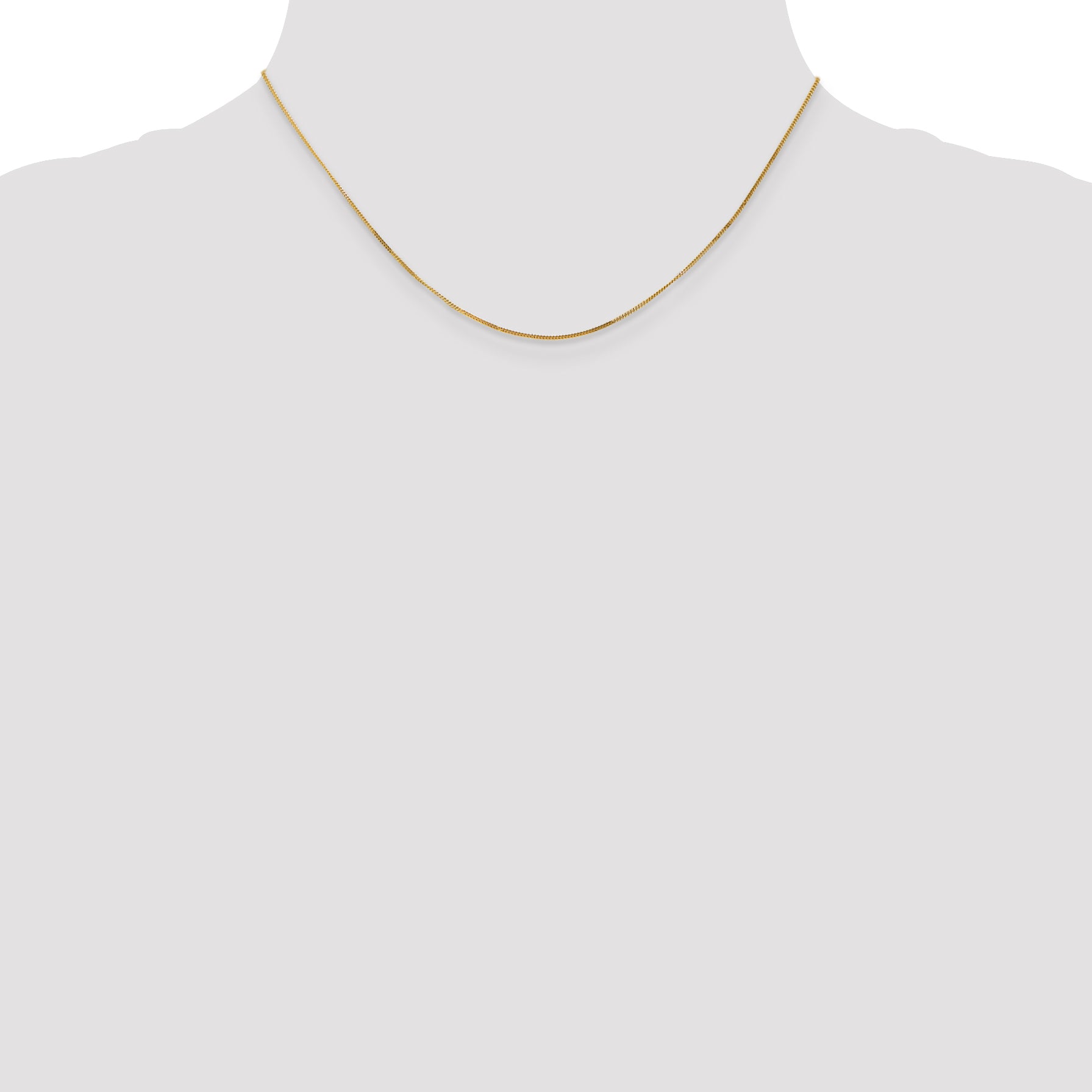 14K .9mm Curb with Spring Ring Clasp Pendant Chain Pendant Chain