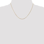 14K Yellow Gold Solid Curb Chain Necklace 0.9mm