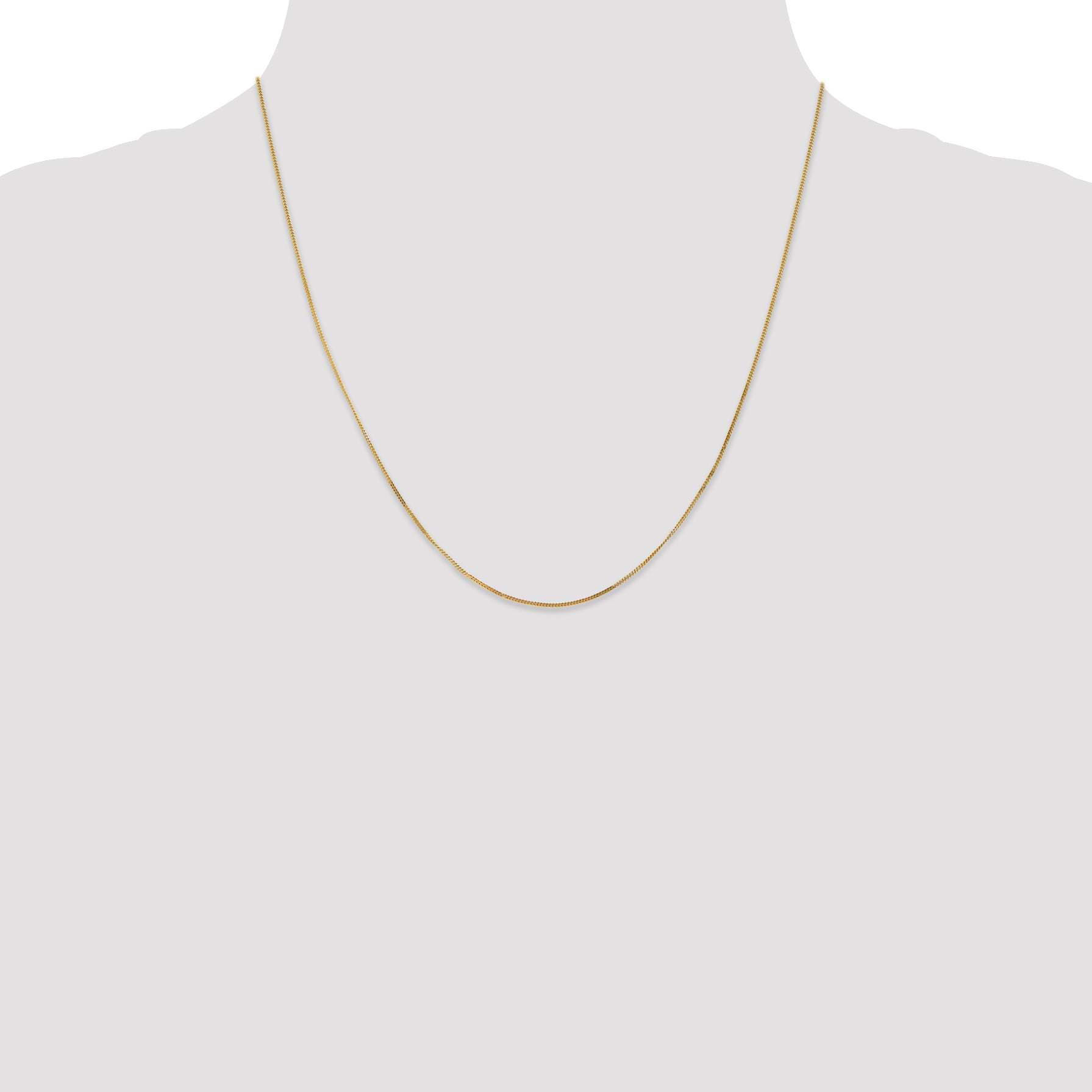 14K .9mm Curb with Spring Ring Clasp Pendant Chain Pendant Chain