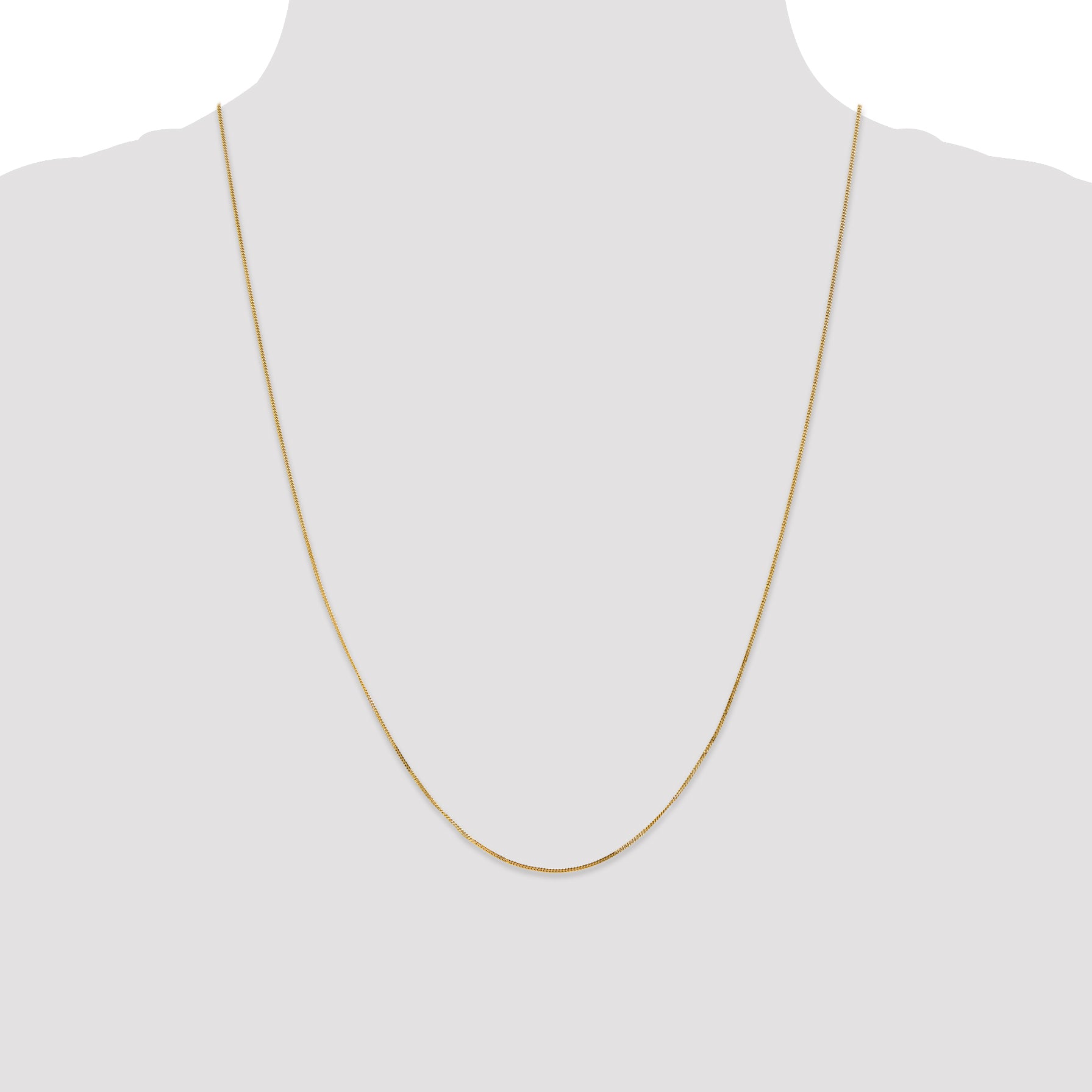 14K .9mm Curb with Spring Ring Clasp Pendant Chain Pendant Chain