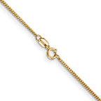 14K 24 inch 1.4mm Curb  with Spring Ring Clasp Pendant Chain
