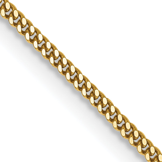 14K 24 inch 1.4mm Curb  with Spring Ring Clasp Pendant Chain