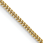 14K 24 inch 1.4mm Curb  with Spring Ring Clasp Pendant Chain