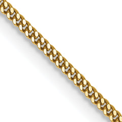 14K 24 inch 1.4mm Curb  with Spring Ring Clasp Pendant Chain