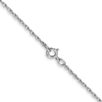14K White Gold Solid Rope Chain Necklace 0.8mm