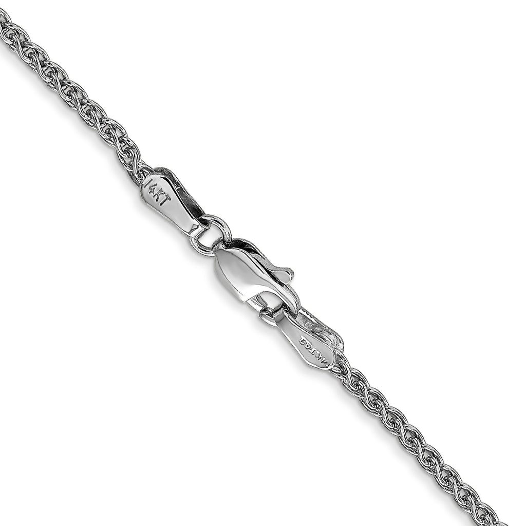 14K White Gold 30 inch 1.7mm Spiga with Lobster Clasp Chain