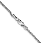 14K White Gold 30 inch 1.7mm Spiga with Lobster Clasp Chain