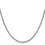 14K White Gold 30 inch 2.1mm Spiga with Lobster Clasp Chain