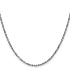 14K White Gold 30 inch 2.1mm Spiga with Lobster Clasp Chain