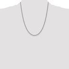 14K White Gold 22 inch 2.1mm Spiga with Lobster Clasp Chain