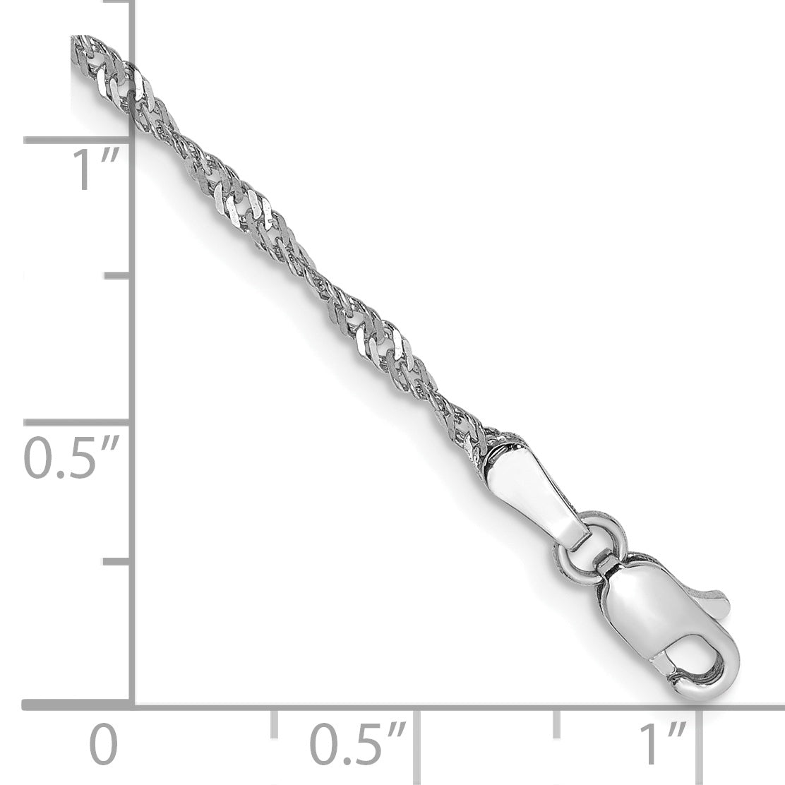 Singapore Chain Necklace in 14K White Gold, 1.7mm Secondary image