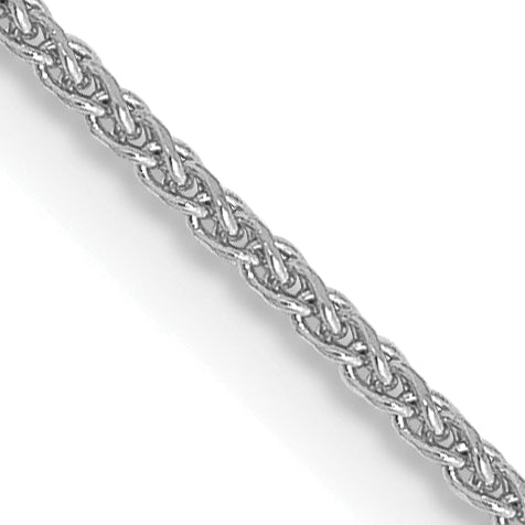 14K White Gold 26 inch 1.05mm Diamond-cut Spiga with Spring Ring Clasp Chain Main image