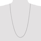 14K White Gold 1.25mm Diamond-Cut Spiga with Lobster Clasp Anklet