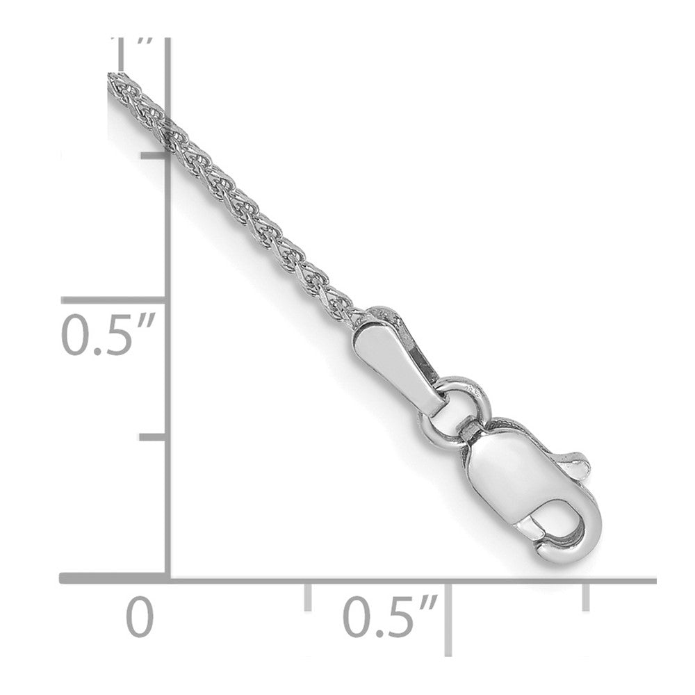 Diamond-Cut Spiga Chain in 14K White Gold, 1.25mm, 6–30 Inch - Sophia Jewelers