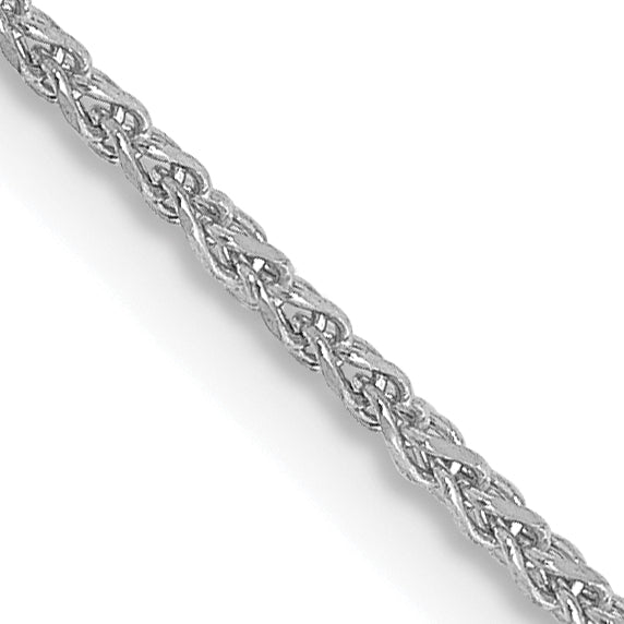 14K White Gold 1.25mm Diamond-Cut Spiga with Lobster Clasp Anklet