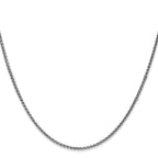 14K White Gold 1.7mm Diamond-Cut Spiga with Lobster Clasp Chain