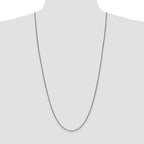14K White Gold 1.7mm Diamond-Cut Spiga with Lobster Clasp Chain