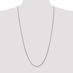 14K White Gold 30 inch 2.1mm Diamond-cut Spiga with Lobster Clasp Chain