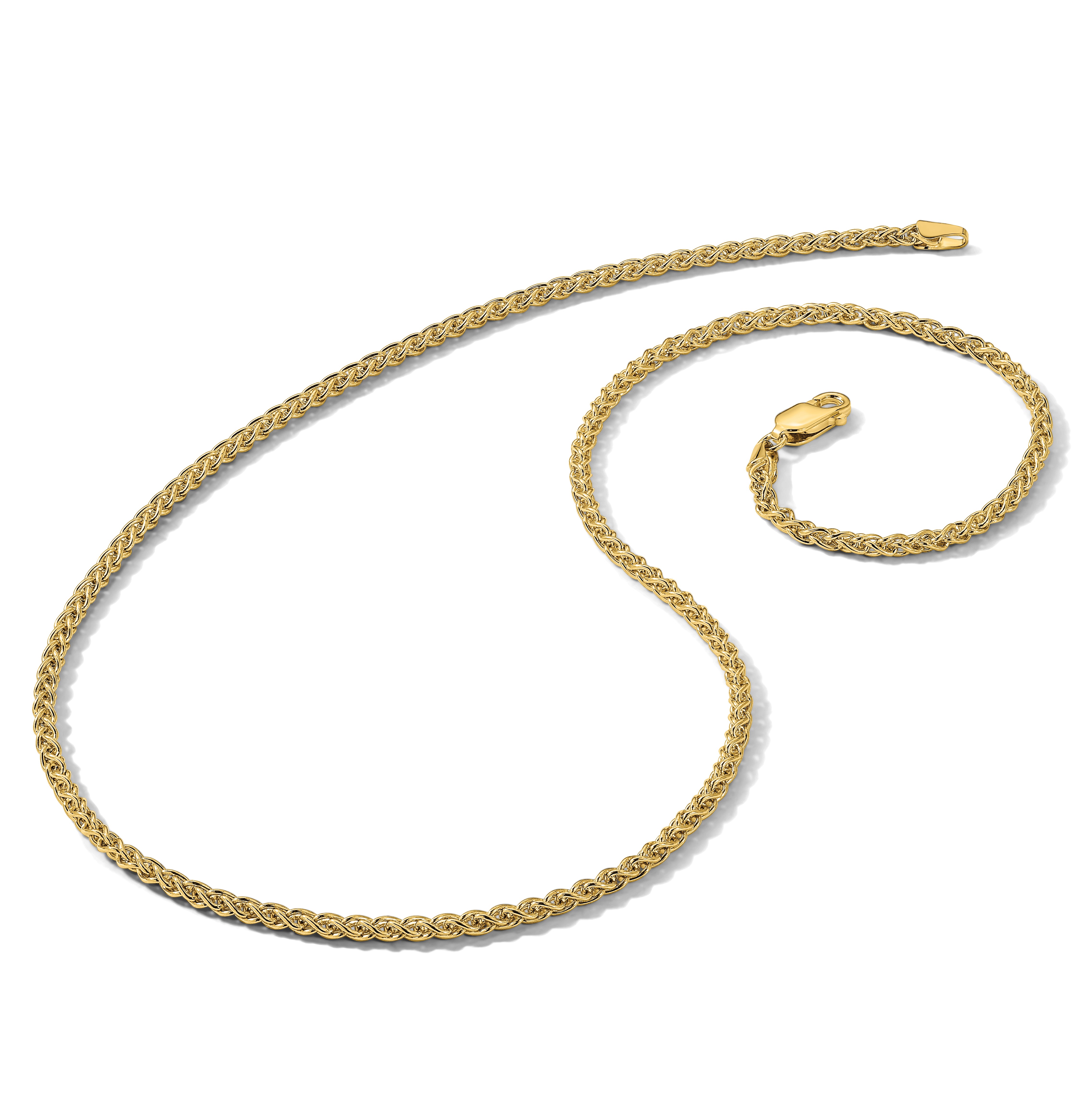 14K 2.1mm Spiga with Lobster Clasp Chain Secondary image
