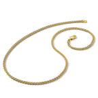 14K 2.1mm Spiga with Lobster Clasp Chain