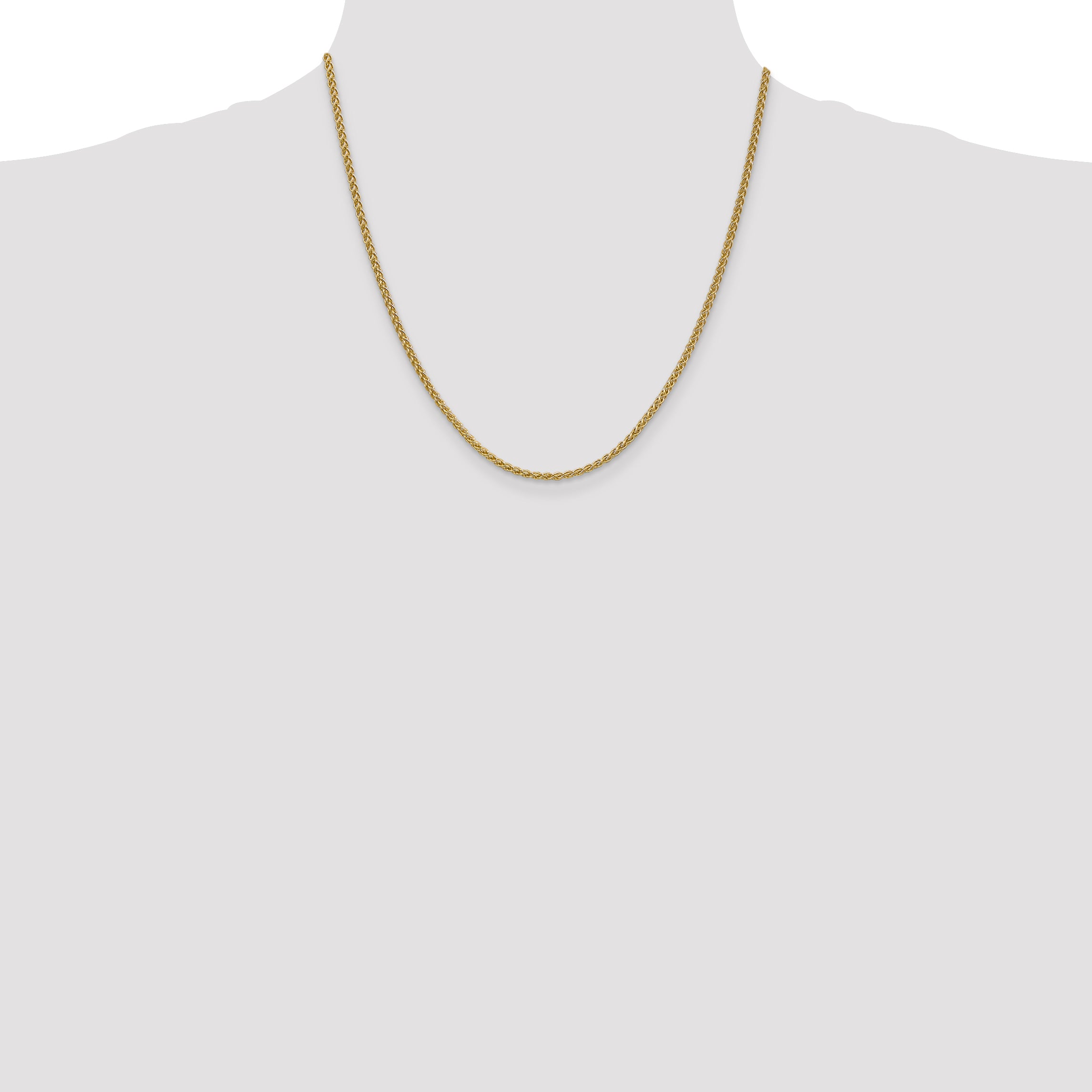14K 20 inch 2.1mm Spiga with Lobster Clasp Chain