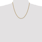 14K 2.1mm Spiga with Lobster Clasp Chain