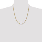 14K 2.1mm Spiga with Lobster Clasp Chain