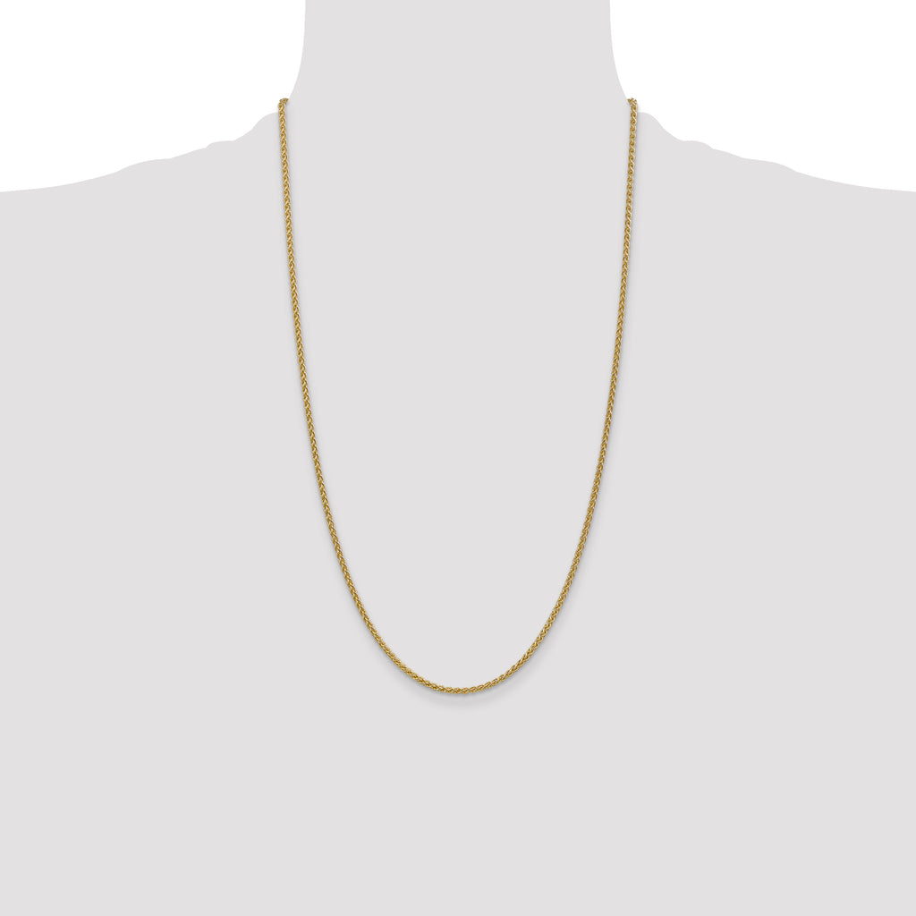 14K 2.1mm Spiga with Lobster Clasp Chain