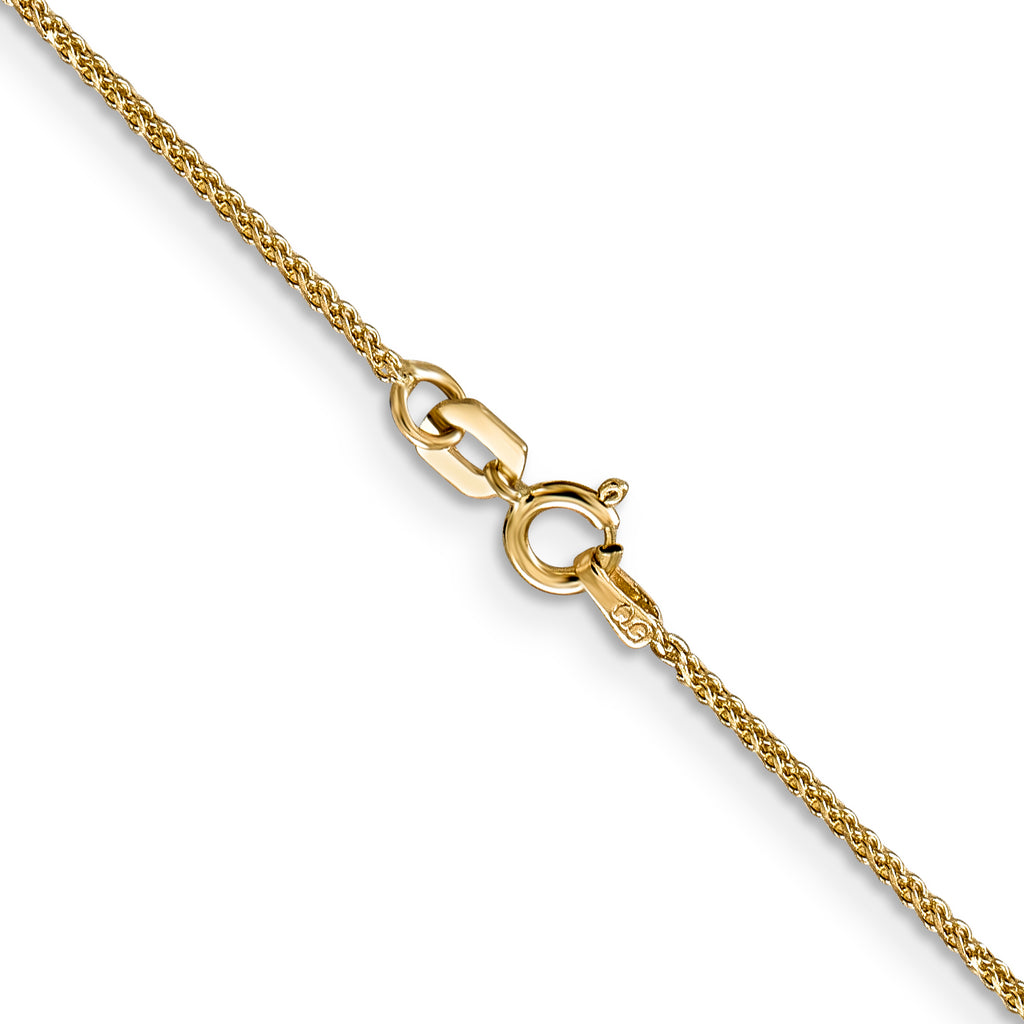 14K 30 inch 1.05mm Diamond-cut Spiga with Spring Ring Clasp Chain